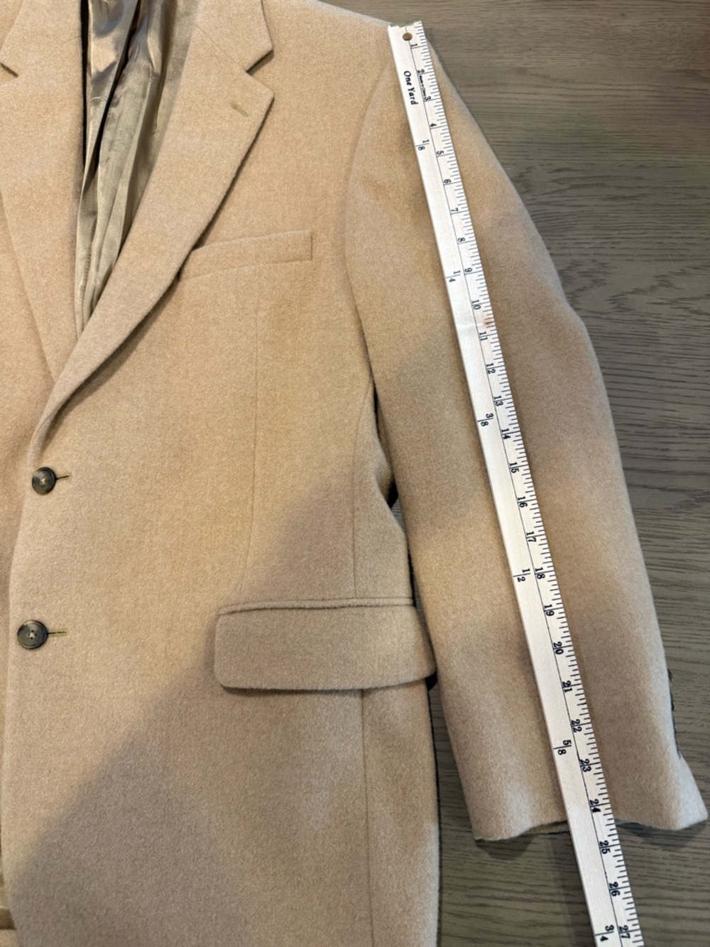 Jos A Bank 100% Camel Hair‎ Blazer Sport Coat 44R Gordon 2 Button Work Office - Picture 9 of 15